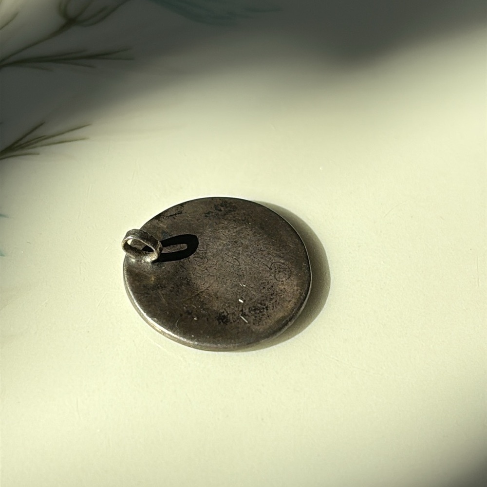 Zuni Signed/Numbered Inlay Pendant - image 3